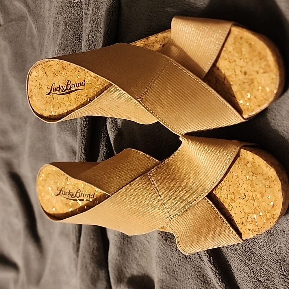 Lucky Brand Cork Wedge Sandals